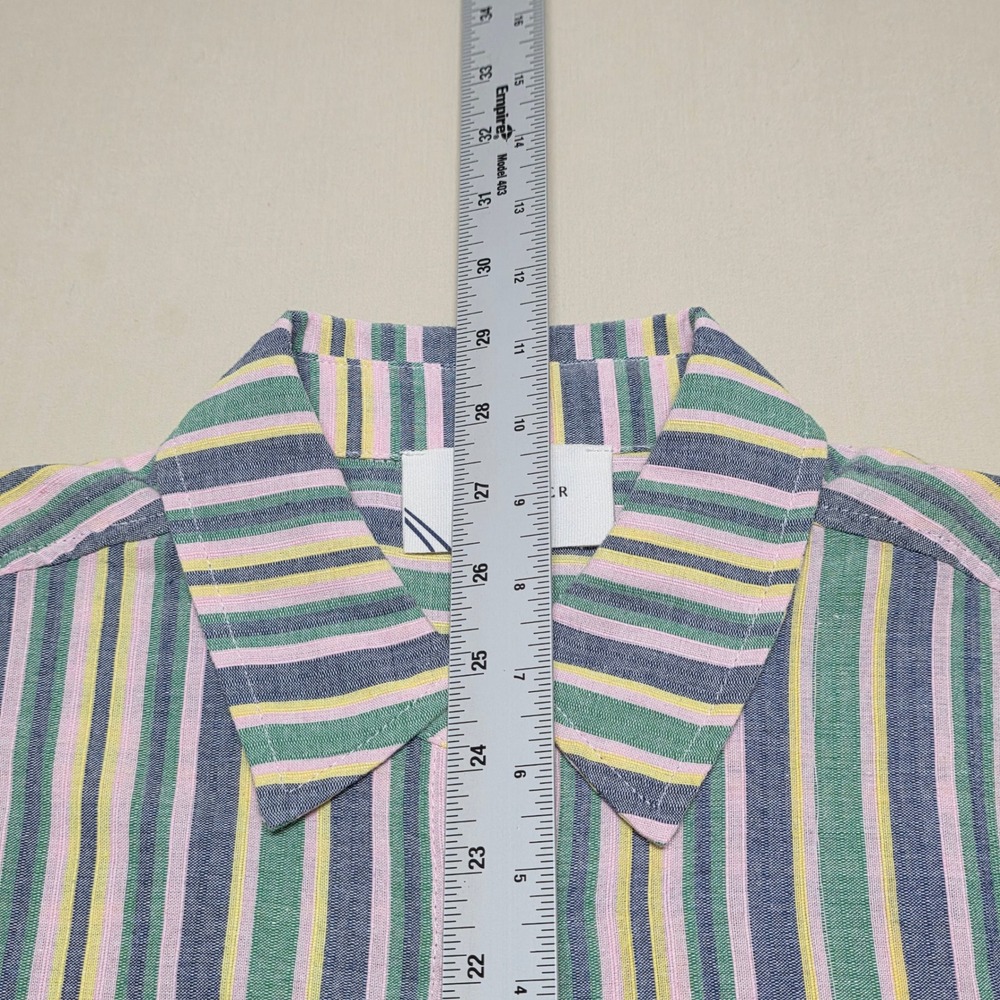 Pomander Place Womens Multi Color Striped Cotton Button Down Shirt Size Medium - Picture 6 of 8